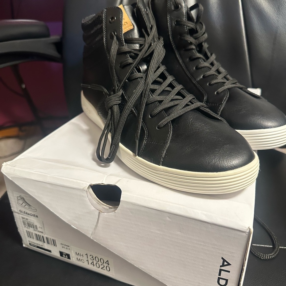 ALDO Men's Black Leather Sneakers